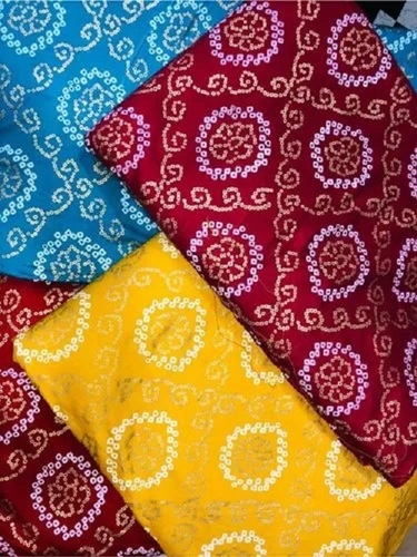 Rayon Golden Printed Fabrics - Multi-Color, Shrink-Resistant, Washable | Ideal for Textile Industry