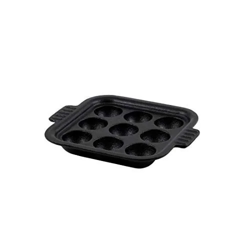 9 Holes Cast Iron Cookware Cast Iron Pre-Seasoned Paniyaram Pan