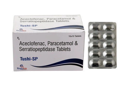 Aceclofenac Paracetamol Serratiopeptidase Tablets - Medicine Grade, Prescription Required for Hospital and Clinic Use, Precautions Apply