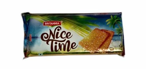 Britannia Nice Time Biscuits - Gluten Free, Rectangular Shape, Salty Taste, Crispy Texture | Vegetarian, Easy Digestive, Fresh Quality