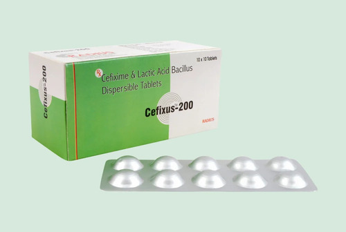 Cefixime And Lactic Acid Bacillus - Dispersible Tablets, For Hospital and Clinic Use, Prescription Required, Grade: Medicine
