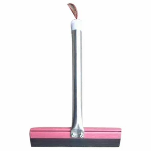 Kitchen Floor Wiper - Stainless Steel Pole, 21 Inch Length, Rubber Head | Standard Size, Silver Color, Ideal for Efficient Floor Cleaning