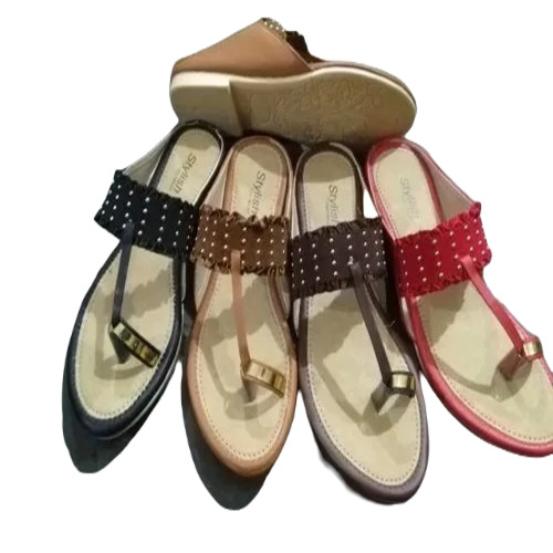 Ladies Fancy Sandal - Rexine & PU Material, Size 3-8, Brown Color | Durable, Comfortable, Lightweight Design