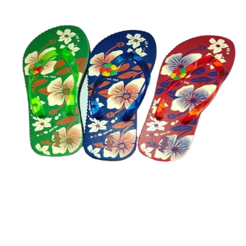 Ladies Fancy Rubber Slipper - Flip Flop Style, Light Weight, Multicolor Design | Casual Wear, Summer Comfort