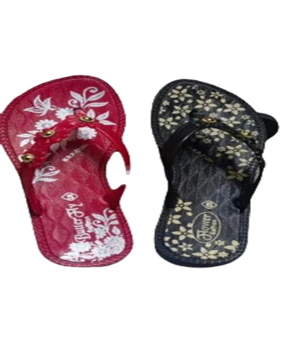 Ladies PVC Slippers - PVC Material, All Size, Red Color | Lightweight, Attractive Design, Durable and Comfortable for Summer Wear