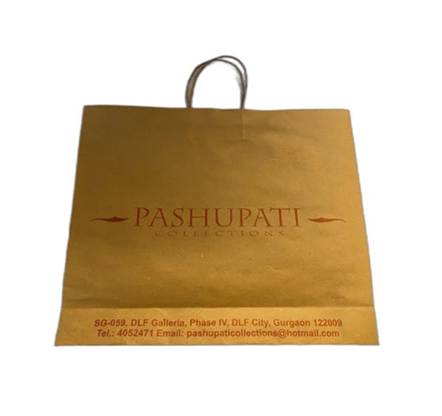 Paper Shopping Bags - Kraft Paper, 20x25 Inch, Brown | Eco-Friendly, Biodegradable, Moisture Proof, 1 Compartment, Non-Zipper Closure, Rope Handle