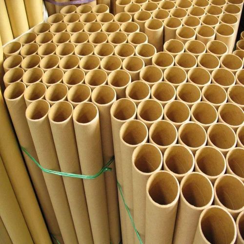 Round Paper Tube - Customized Size, Durable Material, Fine Finished, Plain Brown | Industrial Core Usage, No Warranty
