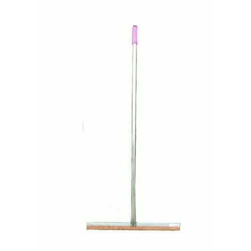 Ss Handle Floor Wiper - Stainless Steel, 4 Feet Length, 24-Inch Rubber Head | Floor Cleaning Application, Silver Color, Standard Size