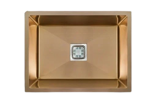 Ss Handmade Sink - Stainless Steel Customized Size Golden Color | Durable Polished Finish Deck Mounted Long Lasting Rectangle Shape
