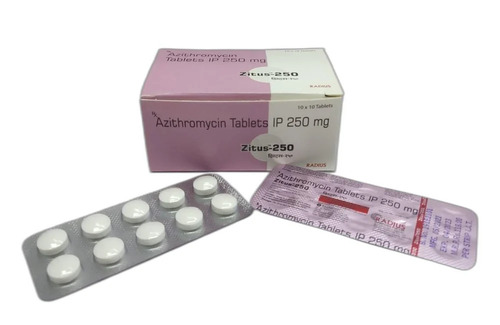 Zitus 250 Azithromycin Tablets - 250 mg, Medicine Grade for Hospital and Clinic Use
