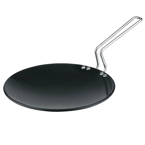 12 Inch Aluminium Chapati Tawa - Bakelite Handle, 400 ml Capacity, Black Color, 4 mm Thickness | Ideal for Perfectly Cooked Indian Flatbreads