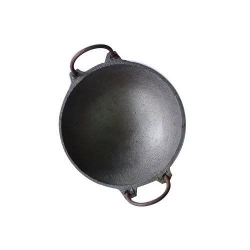 6 Inch Cast Iron Kadai - 500 ml Capacity, Round Shape, Weighs 1 kg | Made from Durable Cast Iron, Ideal for Home and Restaurant Use
