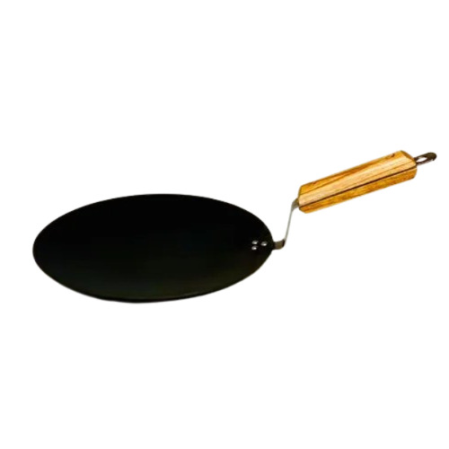 9 Inch Deep Concave Chapati Tawa - Wood Handle, 400 ml Capacity, Aluminium Metal, 3.5 mm Thickness | Sodal Brand, Made in India
