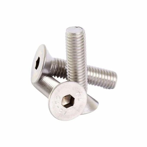 Allen Csk Bolt - 1/4"-3/4" Length, Fine Finished Silver , Durable Tempered Grade A Industrial Fastener