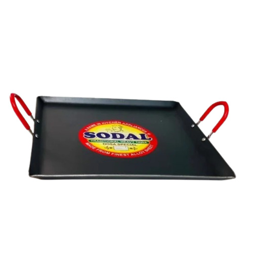 Alloy Square Dosa Pan - Metal, 320 X 320 Mm | Thickness: 4 Mm, Capacity: 500 Ml, Stylish Square Design