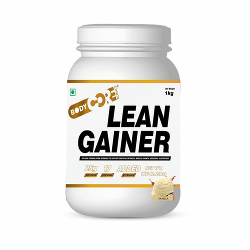 Body Core Science BCS Lean Gainer - 1 Kg Powder | Vegetarian, Promotes Healthy Growth & Nutrition, Builds Muscles & Body