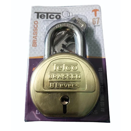 Brass Eight Lever Safety Padlock