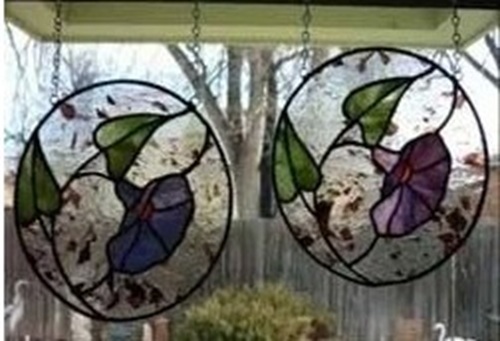 Decorative Morning Glory Glass