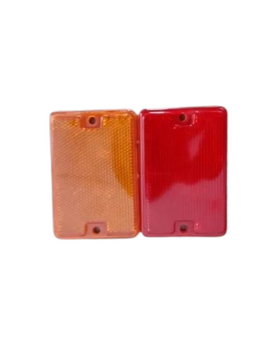 E Rickshaw Reflector - Plastic Material, Standard Size, Red, White, Yellow Color | Rust Proof, Designed for E Rickshaw Applications