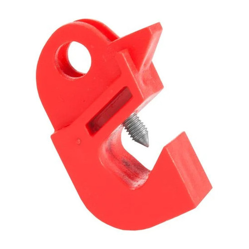 Electric Universal Circuit Breaker Lockout - Powder Coated, Red | Electrical Lockout for Three-Phase Industrial Applications