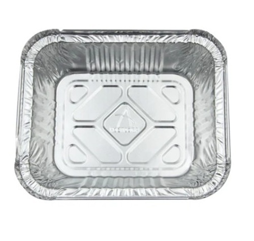 Foil Food Container - Aluminum Foil, Disposable Eco-Friendly, Silver Color, Ideal for Hotels and Restaurants