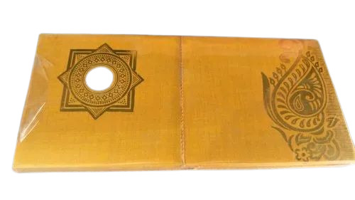 Golden Paper Envelopes - Laminated Paper, Standard Size, Rectangle Shape, Plain Pattern | Light Weight, Fine Finished, Suitable for Personal Use