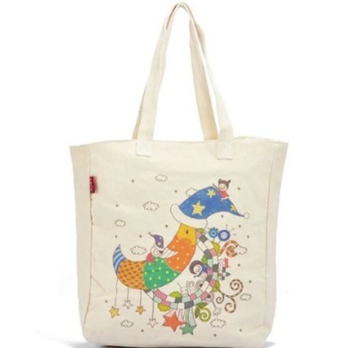 Style Shoulder Bag - Handmade Cotton Fabric, Printed Design with Loop Handle