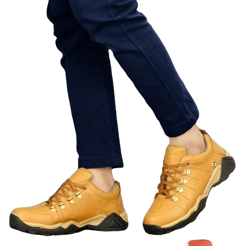 Men Brown Sports Shoes - Canvas Upper, Size 7 | Lace Closure, Eva Insole, Cotton Fabric Lining, Durable Design for Casual Sporty Style