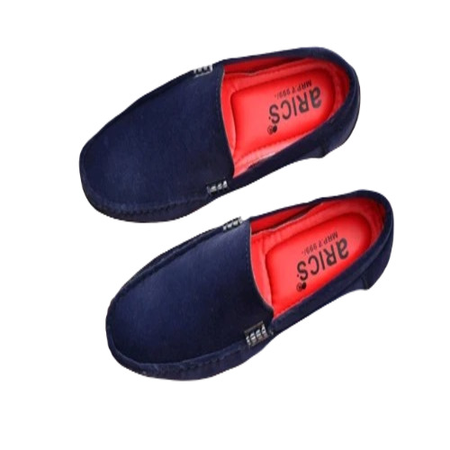 Men Navy Blue Loafer Shoes - Synthetic Material, Size 7 | Lightweight, Non-Toxic, Rubber Outsole, PU Lining, Sporty Casual Design, Plain Pattern