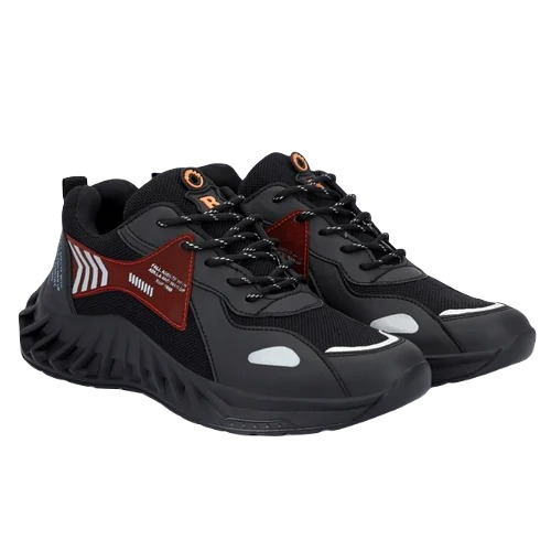Men's Sports Shoes - Mesh Upper, Size 7, Grey Color | Sporty Style, Casual Wear, Plain Design, Durable EVA Insole