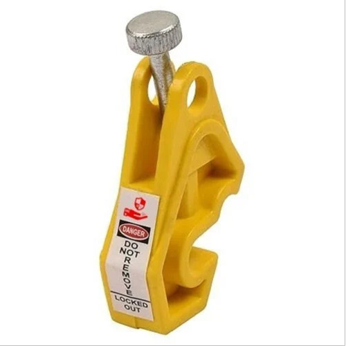 Miniature Circuit Breaker Lockout - Powder Coated, Industrial Lockout Application, Yellow Color | LISC Brand, Electrical Lockouts