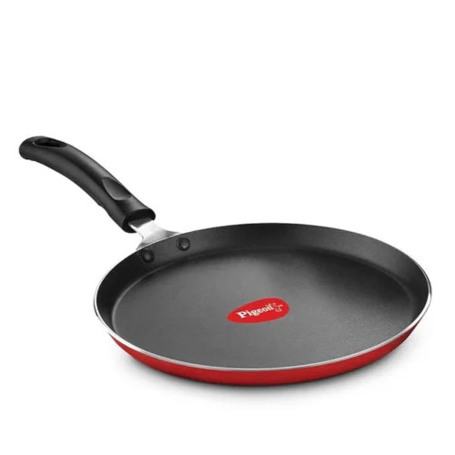 Pigeon Non Stick Flat Tawa - Metal Material, 28 cm Diameter, Black Color, 900 ML Capacity, 3.5 mm Thickness, 2 Years Warranty, Aluminium Metal Type