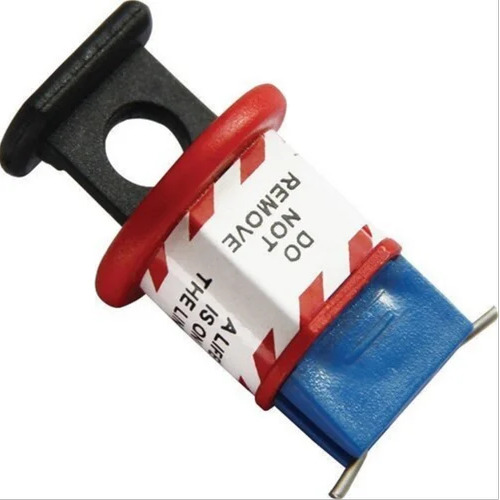 Pin Wide Circuit Breaker Lockout - MCB Switch Toggle Material, Polished Finish | Industrial Electrical Lockout for Enhanced Safety