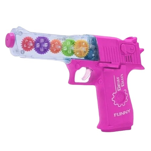 Pink Plastic Toy Diwali Gun - ABS Material, 25x8 cm Size | Designed for Ages 3-7, Fun Playtime Style, Multiple Color Options