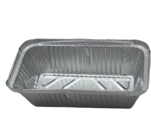 Round Eco-friendly Disposable Foil Container - Silver, Suitable For Hotels And Restaurants | Ideal For Takeout And Catering