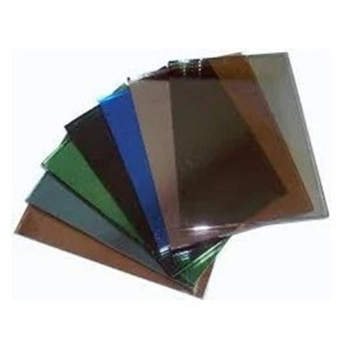 Reflective Float Glass - Rectangular Shape, 4mm Thickness, Blue Color | Plain Pattern, Multi Color Options