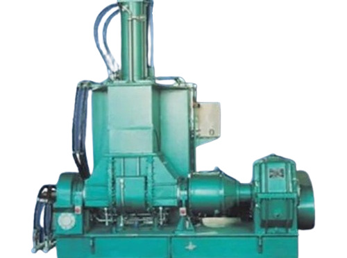 Rubber Dispersion Kneader Machine - 25 Litres Mixing Capacity, Hydraulic Tilting at 130 Degrees, 35 HP Main Motor, Green Metal Design | Durable and Efficient Performance