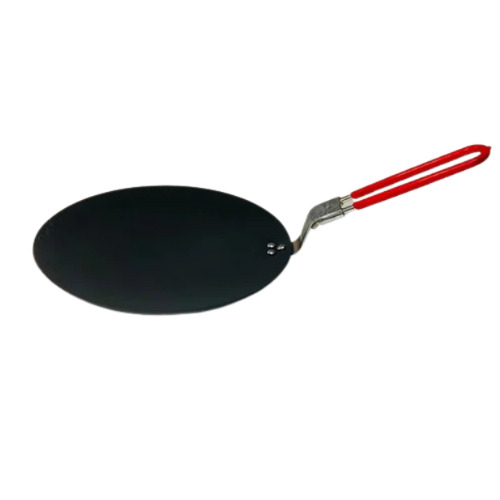Wire Handle Chapati Tawa - 8 Inch Diameter, 3 mm Thick Cast Iron | Durable Metal Construction, Ideal for Authentic Indian Cooking