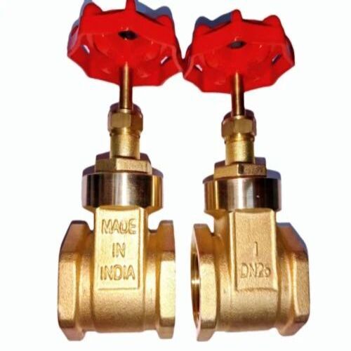 Brass Gate Valve - 1 Inch Medium Pressure, Screwed Connection for Water Applications