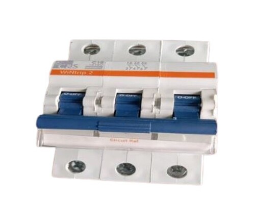 16A MCB Circuit - 10 kA C Curve , Three Phase 3 Poles, Easy Installation , White Color