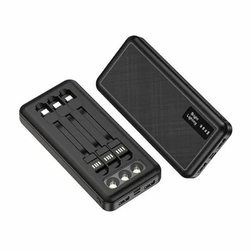 A87 Power Bank - 10000mAh, 2 USB Ports | Flip Design, Matte Black Finish