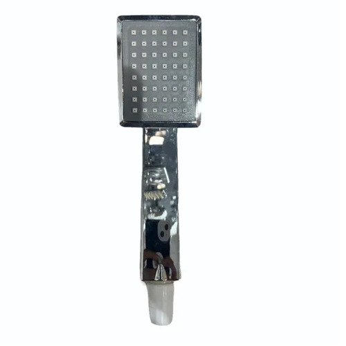 Victoria Classic Wall Mounted Abs Hand Shower - Glossy Silver Finish | Square Shape, Modern Design for Bathroom Use