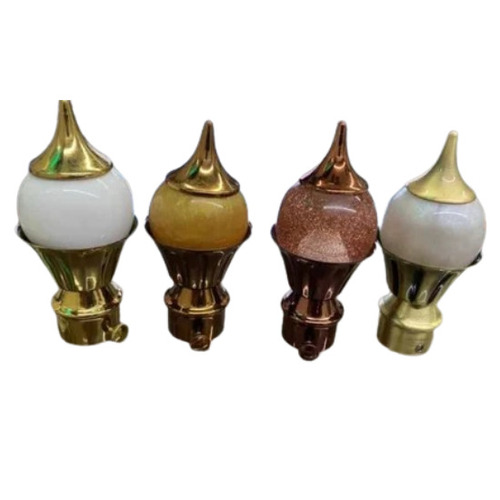 Appealing Look Curtain Bracket - Metal 4 Inch | Multicolor Finish Modern Round Design with Single Side Brackets