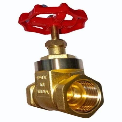 Brass Full Way Valve - Up to 0.5 Inch, Golden Color, Medium Pressure | Industrial Water Fitting, 5 Bar Operating Pressure