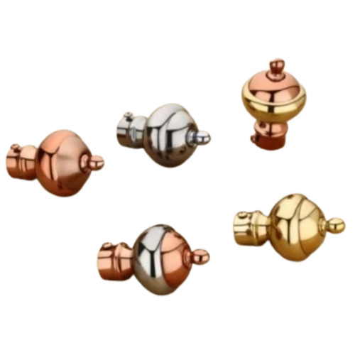 Designer Curtain Bracket - Stainless Steel, Smooth Surface Finish | Modern Design, Single Side Brackets, Available in Brown, Silver, Golden