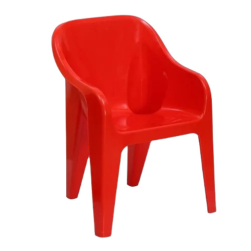Nilkamal Red Chair - PVC Plastic 60x80x61 cm Red | Modern Design Durable Comfortable Easy to Clean Fine Finishing