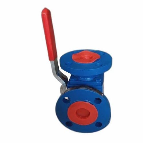 Stainless Steel Three Way Ball Valve - Flanged End, 15mm To 200mm Size, High Pressure | Industrial Application, Silver Finish
