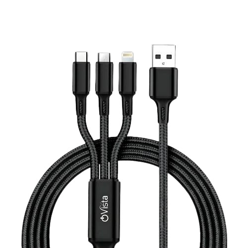 Stylish Data Cable - USB C, 1.5 m Length, 3A Current | Compatible with Smart Watch, Camera, Computer, TV, Mobile, Gaming Console