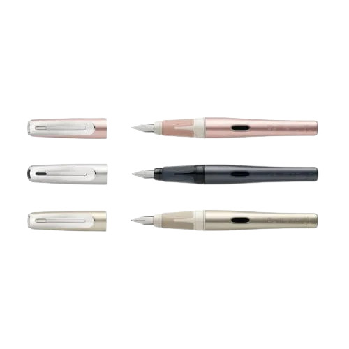 Stylish Fountain Pen - Metal, Round Shape | Multicolor Ink, Light Weight for Effortless Writing