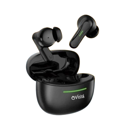 Tws Wireless Earbuds - Black Color, Wireless Connectivity | Deep Bass Sound, Flip Design, Compatible with All Smartphones